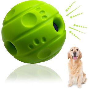 Wobble Giggle Ball for Dogs, Interactive Dog Toys Ball with Surface Concave Lines Make it Easier to Grip for Small,Medium Dogs-3.46IN