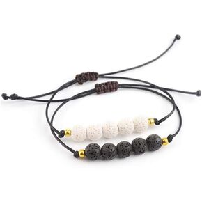 Topwon Relax Lava Beads Bracelet Essential Oil Diffuser Gift for Gril Women Kids - Meditation,Healing,Aromatherapy,Stress-Relief