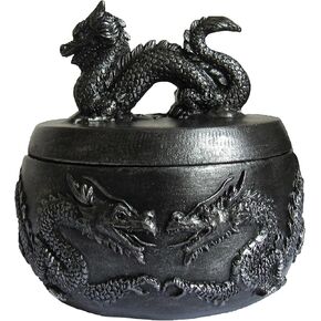 World of Wonders Treasures of the Empire Chinese Dragon Trinket Box Good Fortune Asian Art Jewelry Storage Box Jewelry Keepsake Gift Box Asian Decor - 4.6" inches