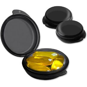 3 Pack Pill Organizer,Mini Pill Box, Small Pill Case,Medicine Pill Organizer 1 Time a Day, Weekly Pill Organizer, Pill Container, Pill Holder, Daily Pill Organizer Travel Pill Organizer(Black)