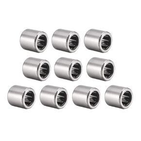uxcell Needle Roller Bearings, 8mm Bore 12mm OD 12mm Width, Chrome Steel Needles Steel Cage One Way Clutch Bearing 10pcs