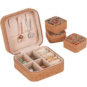 Boho VibesTravel Jewelry Case Bridesmaid Gifts Box, 4 Pack Small Jewelry Box Mini Jewelry Organizer, for Wedding Bachelorette Party Gifts