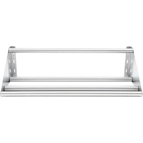 Restaurantware Kitchen Tek 42 x 18 x 11.3 Inch Commercial Kitchen Rack 1 Tubular Kitchen Sink Wall Shelf - Wall Mounted Sturdy Stainless Steel Commercial Kitchen Shelf 154-lb Capacity