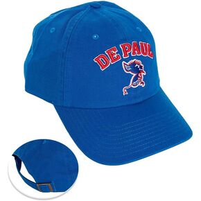 Desert Cactus DePaul University Baseball Hat Blue Demons Brimmed Embroirderd Cap Adjustable Cloth Strap Adult (Style D1 Vintage)