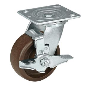 5 Inch Heavy Duty Casters- Hi Temperature Wheels, Industrial Casters with Strong Capacity 1000 LB, Temperature Range:-40F to 525F. Use for Equipment Such as Ovens,Kilns,and Dryers (2 Swivel)