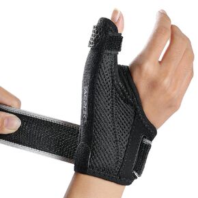 AGPTEK Trigger Thumb Splint for Women Men Right & Left Hand, Thumb Spica Support Brace Breathable with Metal Splint, Thumb Stabilizer for Arthritis, Tendonitis, Sprains, Carpal Tunnel Pain Relief, L