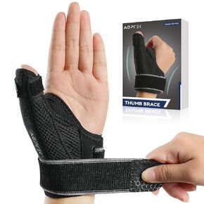 AGPTEK Trigger Thumb Splint for Women Men Right & Left Hand, Thumb Spica Support Brace Breathable with Metal Splint, Thumb Stabilizer for Arthritis, Tendonitis, Sprains, Carpal Tunnel Pain Relief, L