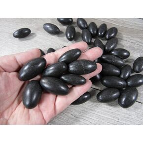 Pachamama Essentials Rare Large Black Shiva Lingam - Shiva SHALIGRAM - Healing Stone - Crystal Healing 1" 3 pcs