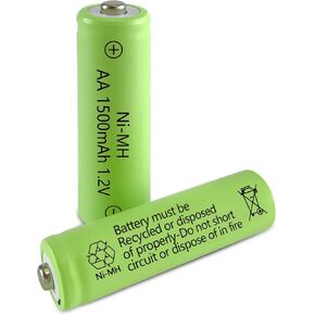 Rechargeable AA Battery NIMH 1.2V Double A 1500mAh High Capacity 8 Pack Pre-Charged Solar Batteries Low Self Discharge for Solar Light Replacement Remotes Flashlight Electronic Toys Household Devices