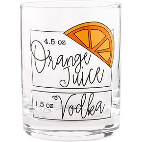 Mud Pie Set of 6 Alcohol Ingredients Brunch Glasses, 14 oz, Bloody Mary