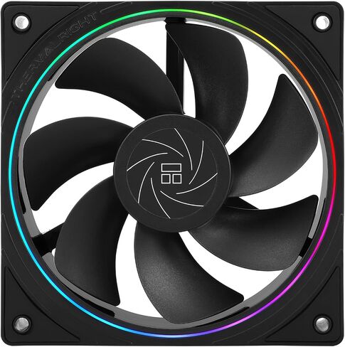 Thermalright TL-S12R CPU Fan,Case Cooler Fan, Silent Computer Reverse Fan Under 23.2dB(A) for Case CPU Liquid Cooler and CPU Air Cooler, Quiet CPU Reverse Fan,Black in Saudi Arabia