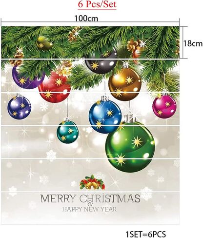 110 Pcs Christmas Santa Window Clings,9 Sheets Blue Christmas Window Stickers Decorations,Xmas Elk Snowman Window Stickers Santa Christmas Window Decals for Home Deer Santa Claus and Snowflakes in Saudi Arabia