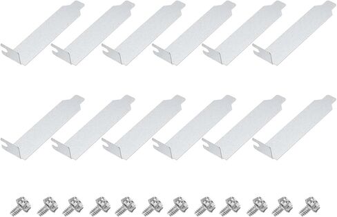 MECCANIXITY 12PCS Silvery PCI Slot Cover Dust Filter, Blanking Plate Ventilation Deflector Bracket Expansion for Computer Cases in Saudi Arabia