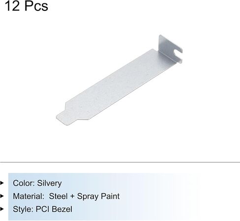 MECCANIXITY 12PCS Silvery PCI Slot Cover Dust Filter, Blanking Plate Ventilation Deflector Bracket Expansion for Computer Cases in Saudi Arabia