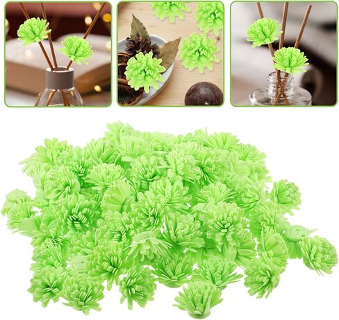 Beavorty Mini Sola Wood Flower Car Accessories 100pcs Flower Diffuser Essential Oil Diffuser Passive Diffuser for Home Office Car Diffuser Flowers in Kuwait