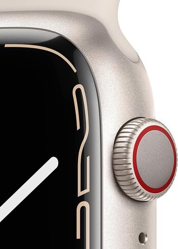 Apple Watch Series 7 (نظام تحديد المواقع + شبكة خلوية، 41 ملم) - هيكل من الألومنيوم باللون الأخضر مع سوار رياضي من نوع Clover (إصدار Premium متجدد) in Kuwait