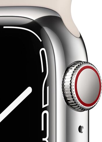 Apple Watch Series 7 (نظام تحديد المواقع + شبكة خلوية، 41 ملم) - هيكل من الألومنيوم باللون الأخضر مع سوار رياضي من نوع Clover (إصدار Premium متجدد) in Kuwait