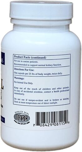 Rx Vitamins Renal Feline - Cat Kidney Support with Milk Thistle for Cats - Anti Inflammatory for Cats - Boosts Cat Antioxidant Health & Cat Liver Support - Cat Immune Booster - 120 capsules in Kuwait