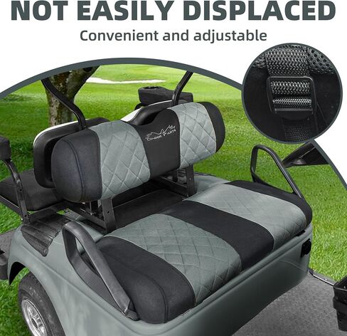 Golf Cart Seat Covers for EZGO TXT and RXV Golf Carts.Breathable and Washable Sandwich Mesh Air Spacer.Renew Your Golf Cart. (Grey/Black) in Saudi Arabia