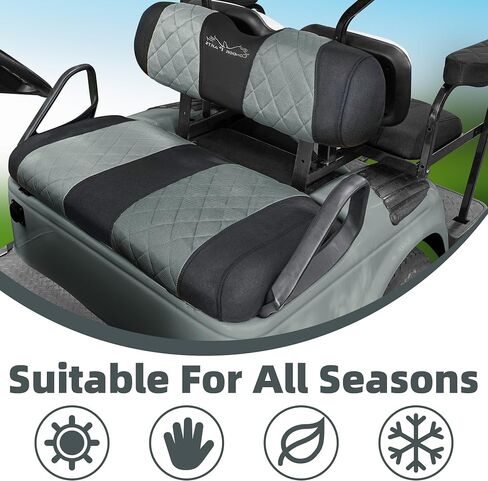 Golf Cart Seat Covers for EZGO TXT and RXV Golf Carts.Breathable and Washable Sandwich Mesh Air Spacer.Renew Your Golf Cart. (Grey/Black) in Saudi Arabia