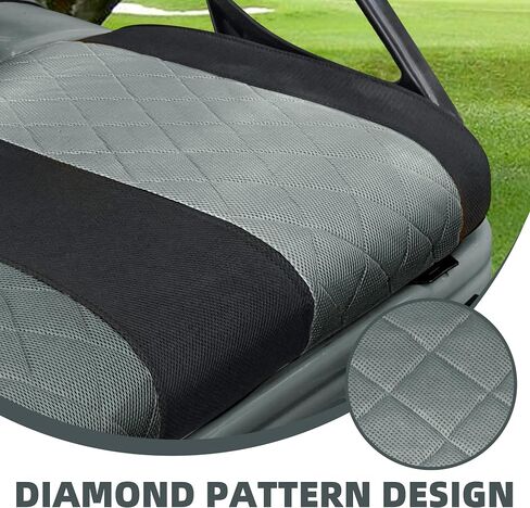 Golf Cart Seat Covers for EZGO TXT and RXV Golf Carts.Breathable and Washable Sandwich Mesh Air Spacer.Renew Your Golf Cart. (Grey/Black) in Saudi Arabia