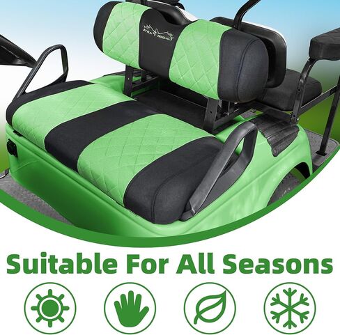 Golf Cart Seat Covers for EZGO TXT and RXV Golf Carts.Breathable and Washable Sandwich Mesh Air Spacer.Renew Your Golf Cart. (Grey/Black) in Saudi Arabia
