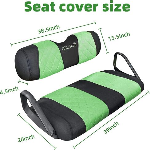 Golf Cart Seat Covers for EZGO TXT and RXV Golf Carts.Breathable and Washable Sandwich Mesh Air Spacer.Renew Your Golf Cart. (Grey/Black) in Saudi Arabia