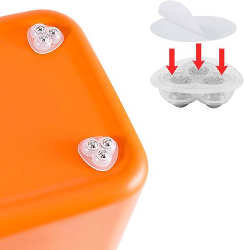 8pcs Mini Caster Wheels for Counter & Kitchen Appliances, Universal Appliance Wheels 360° Swivel Wheel Roller Casters Sticky Pulley Wheels for Trash Can Storage Box Small Furniture in Saudi Arabia