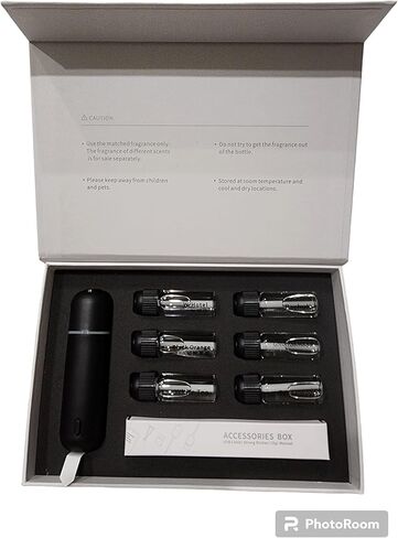 موزع روائح السيارة - معطرات الجو، بطارية قابلة لإعادة الشحن عبر USB، تشغيل/إيقاف تلقائي، موزع روائح عطرية بالموجات فوق الصوتية in Kuwait