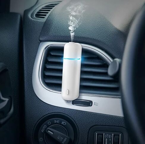موزع روائح السيارة - معطرات الجو، بطارية قابلة لإعادة الشحن عبر USB، تشغيل/إيقاف تلقائي، موزع روائح عطرية بالموجات فوق الصوتية in Kuwait