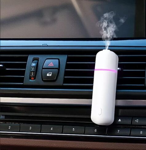 موزع روائح السيارة - معطرات الجو، بطارية قابلة لإعادة الشحن عبر USB، تشغيل/إيقاف تلقائي، موزع روائح عطرية بالموجات فوق الصوتية in Kuwait