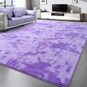 Lascpt Soft Area Rug for Living Room, 4x6 Ft Tie-Dyed Light Grey Rug Thicken Memory Foam Large Rug for Bedroom, Abstract Throw Rug for Girls Boys Women Kids, Carpet for Bedroom Nursery Room Decor