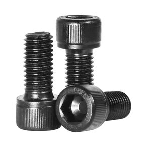 M8-1.25x16mm Black Oxide Bolt, 12.9 Grade Carbon Steel Round Head Socket Cap Screws Hex Allen Bolts(25Pcs)