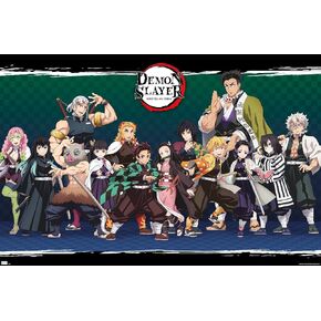 Trends International Demon Slayer - Lineup Wall Poster, 22.375" x 34", Premium Unframed Version