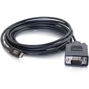 C2G USB محول، محول فيديو، USB C إلى VGA، أسود، 9 أقدام (2.74 متر)، Cables to Go 26892
