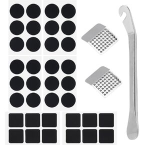 39 PCS Bike Tire Repair Kit, 36 PCS Pre Glued Patches & 2 Metal Files & 1 Stainless Steel Lever, Self-Adhesive Bike Bicycle Inner Tire Patch Repair Kit for Mountain MTB BMX Ebike Scooter