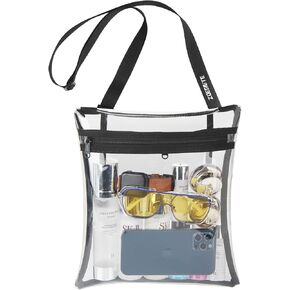 Clear Bag Crossbody Purse Bag Stadium Approved Clear Concert Purse Shoulder Bag with Inner Pocket 5 Cool Stickers