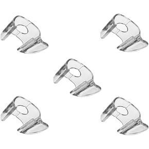5pcs Shade Clips for Window Blinds Plastic Clear Cordless Shade Handle for Cordless Louver Bottom Guide Plastic Clamp