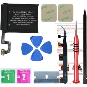 Soseieiu Replacement Battery for Apple Watch Series 6 40mm A2345 Battery (Not for Series 6 44mm) with Repair Parts + Installation Manual + Back Cover Adhesive