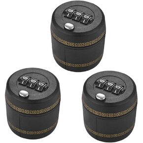 Combination Lock for Wine & Liquor Bottle-Wine Whiskey Bottle Top Stopper - Bottle Password Code Lock - Wine Digital Lock (Plastic x 3)(Diameter of the bottle mouth should be between 26mm to 28mm)