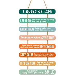 Inspirational Wall Decor for Office Positive Affirmations Gifts for Women Teenage Girls Boys Coworkers, Mental Health Psychology Little Reminders Wooden Hanging Wall Art Decor for College Office Home