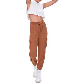 Forever 21 Women's Waffle Knit Cargo Joggers