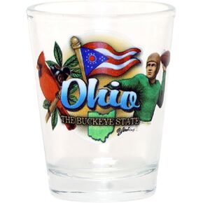 Ohio Buckeye State Elements Shot Glass