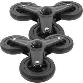 ULTECHNOVO 1 pair Hand Stair Duty Moving Wheels Heavy Triangle Luggage Replacement Wheelbarrow Climbing Climber Shopping Truck Plastic Furniture Casters Dolly Caster Wheel Cart