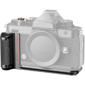 NEEWER Zf Handgrip L Shape Grip for Nikon Z f, Retro Formfitting Thin Camera Mounting Baseplate with Built in Handle, Thumb Grip & Silver Shutter Button, Compatible with Arca Type Tripod Head, CA079
