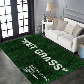 Keep Off Area Rug Green Rugs Modern Home Decor Polyester Carpet 3D Printed Large Pop Rug for Game Room Bedroom Living Room Non-Slip Floor Mat 2' x 3'