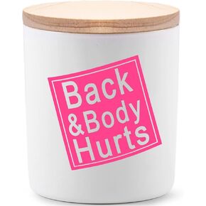Candles Gifts for Women Funny Unique Christmas Birthday Gifts for Sister Bestie Best Friend Her Wife Girlfriend Stocking Stuffers for Adults Women Back and Body Hurts Lavender Scented Soy Candle