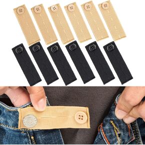 J.CARP 12PCS Elastic Button Extenders for Men and Women, Waist Extenders Adjustable for Pants