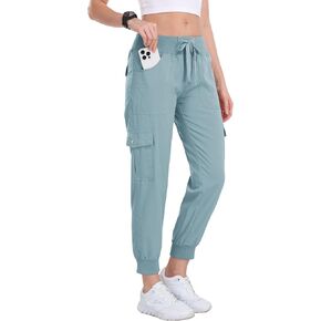 Womens Cargo Pants Light Weight Quick Dry Hiking Pants Stretch Breathable Outdoor Casual Camping Cargo Joggers with Pockets