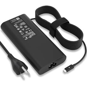 130W USB C Charger for Dell 130W Laptop Charger USB C - Dell XPS 15 Charger, Dell USB-C 130 W AC Adapter, XPS 17 9575 9700 Precision 5560 5550 5750 Latitude 7310 7210 9410 9510 with 1meter Power Cord